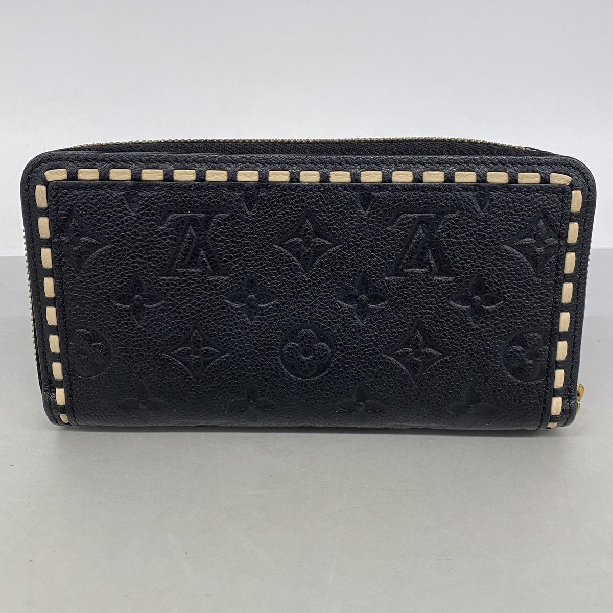 【6kc2638】ルイヴィトン 長財布 モノグラム・アンプラント ジッピーウォレット M64805 ノワール【中古】レディース