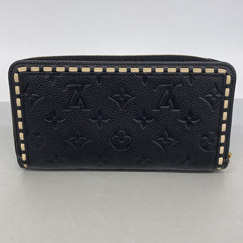 【6kc2638】ルイヴィトン 長財布 モノグラム・アンプラント ジッピーウォレット M64805 ノワール【中古】レディース