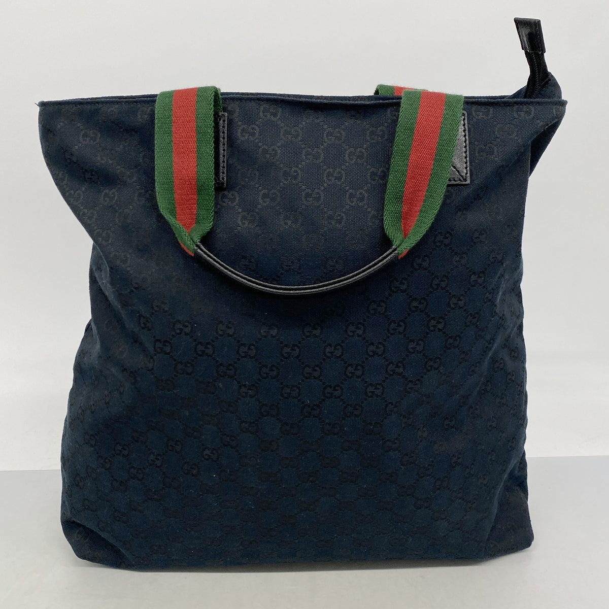【6kc2653】グッチ トートバッグ GGキャンバス 131233 キャンバス ブラック シルバー金具【中古】レディース