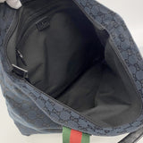 【6kc2653】グッチ トートバッグ GGキャンバス 131233 キャンバス ブラック シルバー金具【中古】レディース
