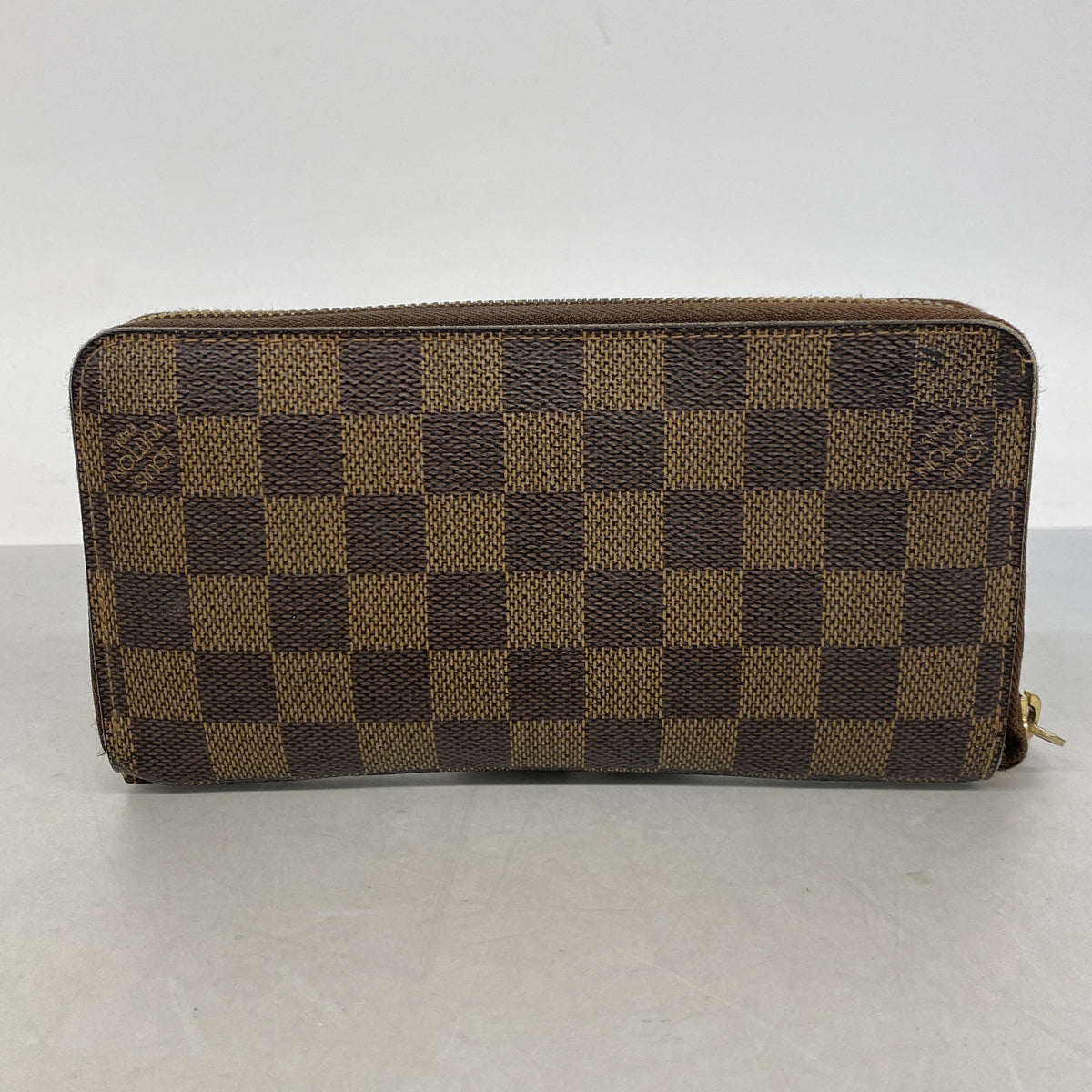 【6kc2659】ルイヴィトン 長財布 ダミエ ジッピーウォレット N60015 エベヌ【中古】メンズ レディース ユニセックス