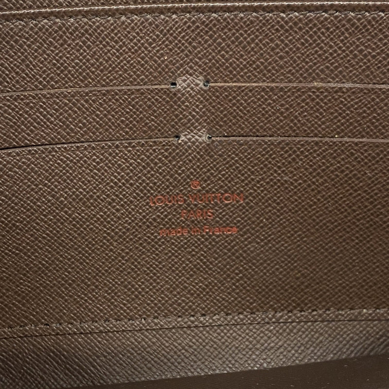 【6kc2659】ルイヴィトン 長財布 ダミエ ジッピーウォレット N60015 エベヌ【中古】メンズ レディース ユニセックス
