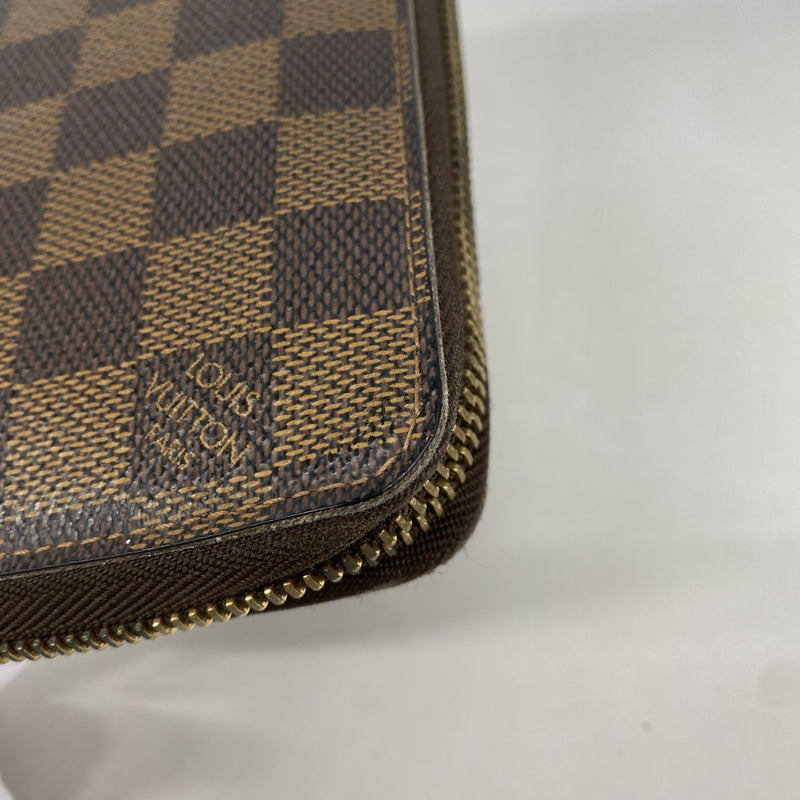 【6kc2659】ルイヴィトン 長財布 ダミエ ジッピーウォレット N60015 エベヌ【中古】メンズ レディース ユニセックス