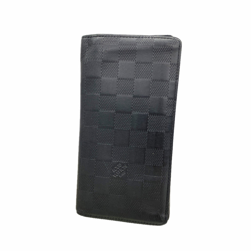 【6kc2669】ルイヴィトン 長財布 ダミエ・アンフィニ ポルトフォイユブラザ N63010 オニキス【中古】メンズ