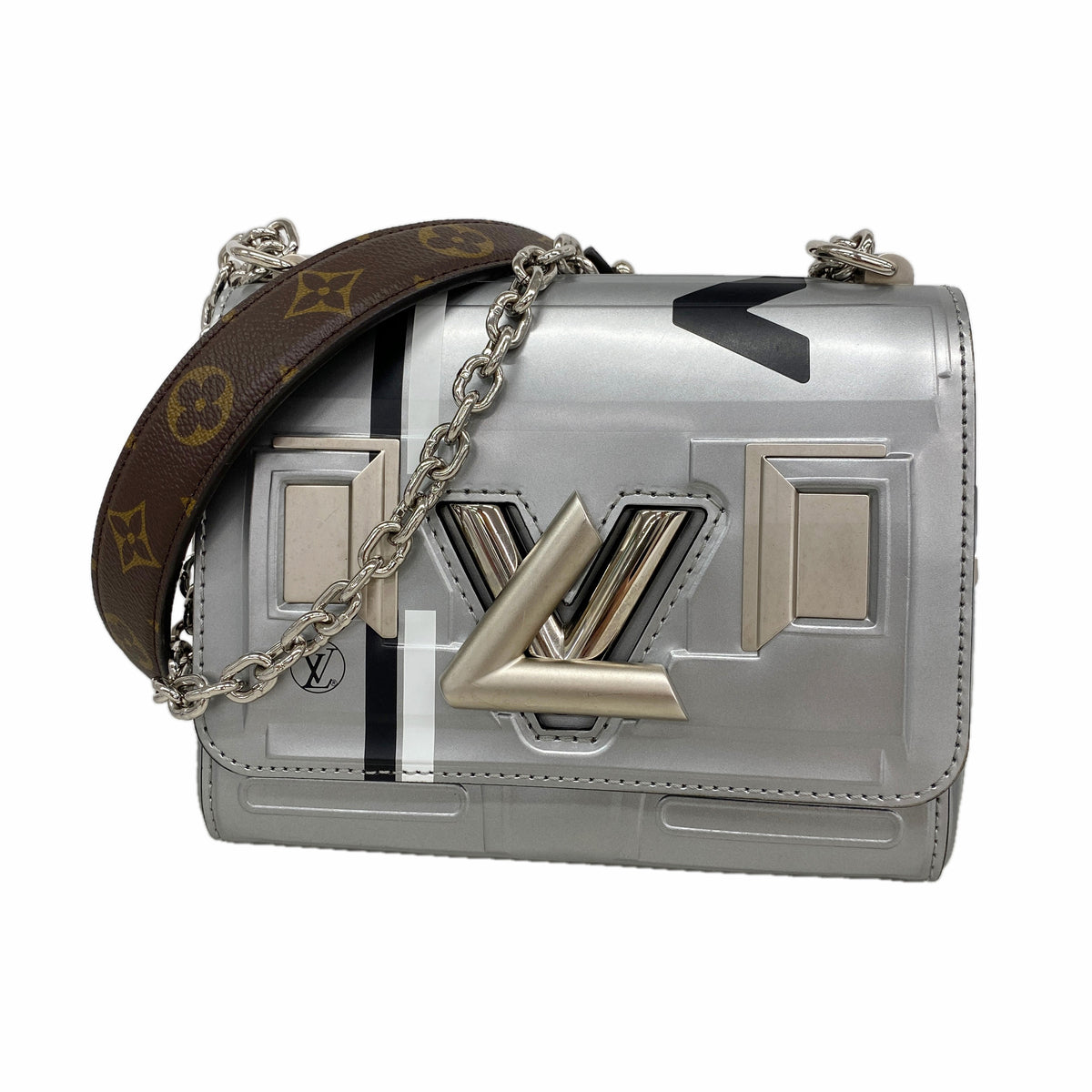 【6kc2674】ルイヴィトン ショルダーバッグ ツイストPM シルバー【中古】レディース