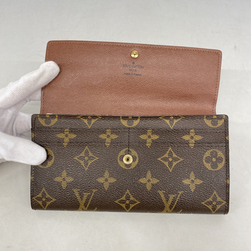 【6kc2680】ルイヴィトン 長財布 モノグラム ポルトフォイユサラ M61734 ブラウン【中古】レディース