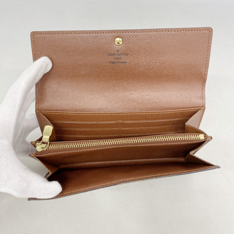 【6kc2680】ルイヴィトン 長財布 モノグラム ポルトフォイユサラ M61734 ブラウン【中古】レディース