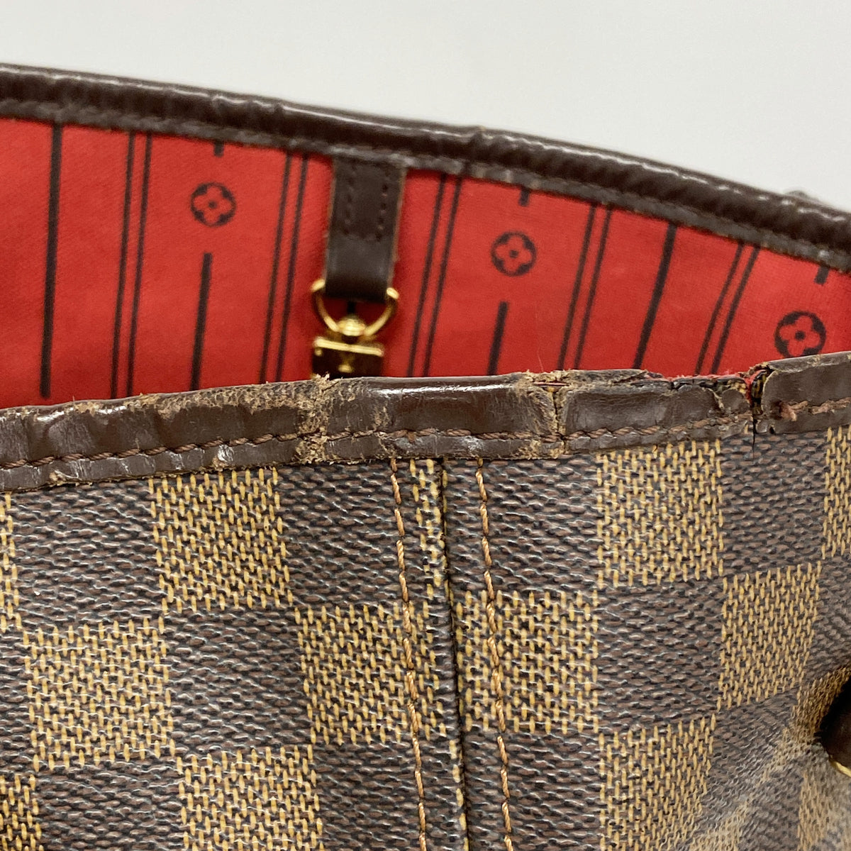 【6kc2681】ルイヴィトン トートバッグ ダミエ ネヴァーフルMM N51105 エベヌ【中古】レディース