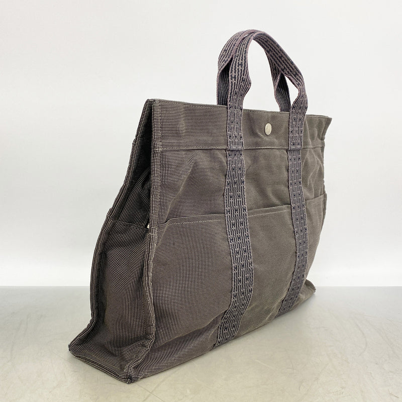 【6kc2691】エルメス トートバッグ エールラインMM ナイロン グレー シルバー金具【中古】メンズ レディース ユニセックス