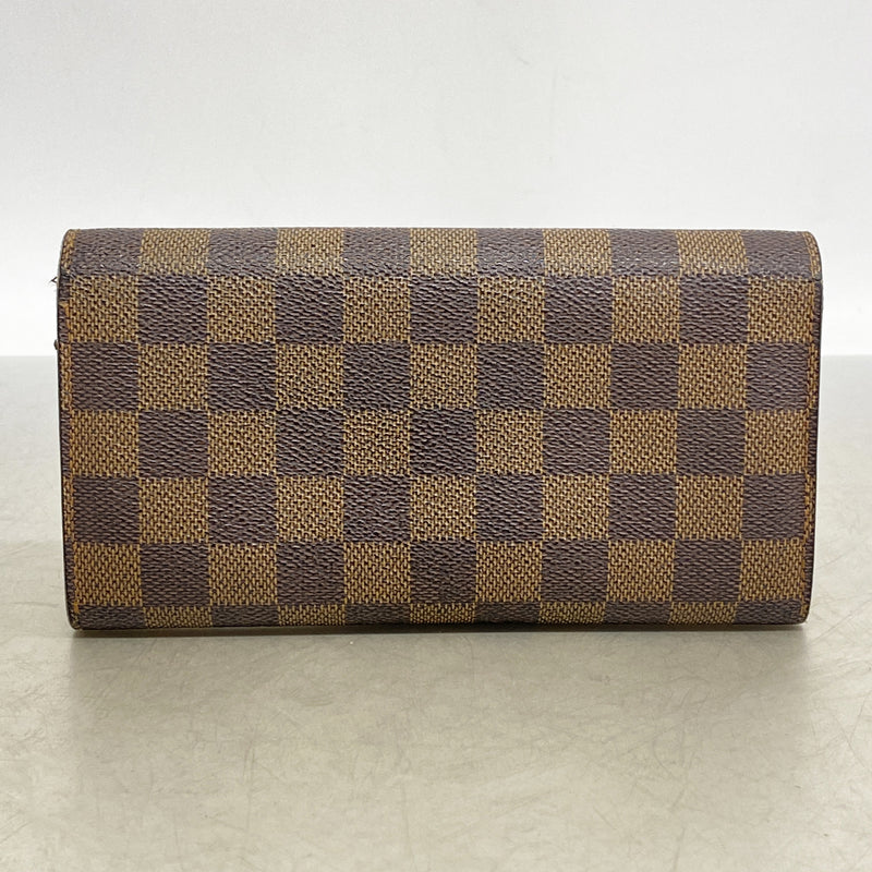 【6kc2697】ルイヴィトン 長財布 ダミエ ポルトフォイユサラ N61734 エベヌ【中古】レディース