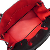 【6kc2699】エルメス ハンドバッグ バーキン30 トゴ ブラック ブーゲンビリア シルバー金具 X刻印 SPO【中古】レディース