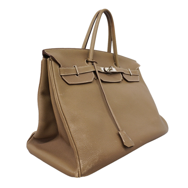 【6kc2704】エルメス ハンドバッグ バーキン40 トゴ エトゥープ シルバー金具 □M刻印【中古】メンズ