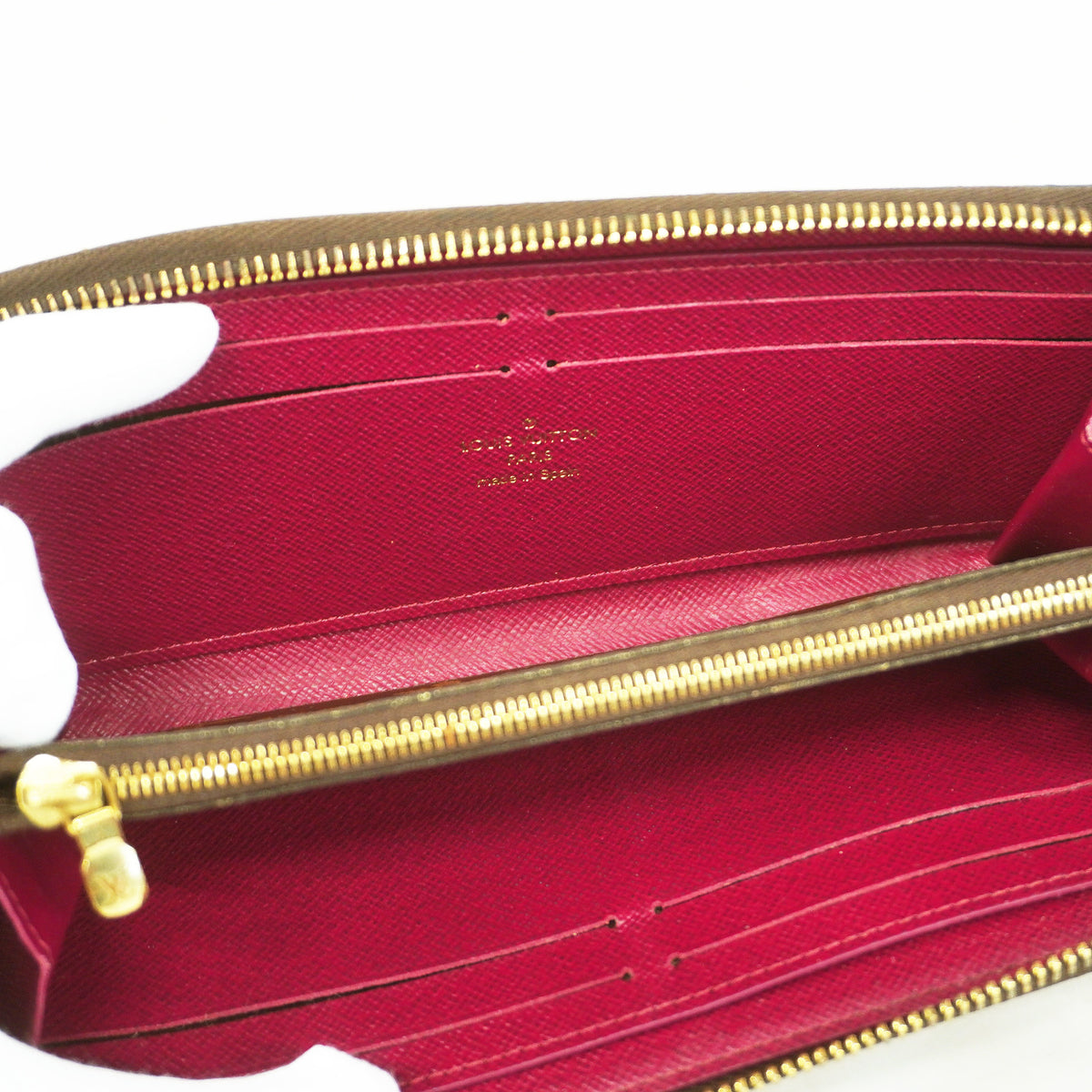 【6kc2713】ルイヴィトン 長財布 モノグラム ポルトフォイユクレマンス M60742 フューシャ【中古】レディース