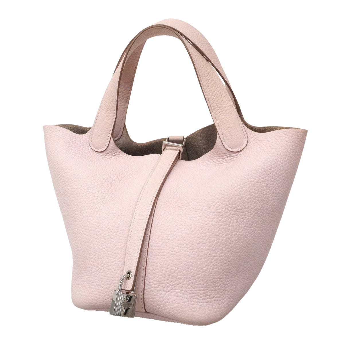 【6kc2716】エルメス ハンドバッグ ピコタンロックPM トリヨンクレマンス モーヴペール シルバー金具 W刻印【中古】レディース