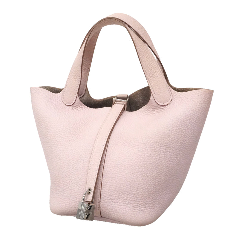 【6kc2716】エルメス ハンドバッグ ピコタンロックPM トリヨンクレマンス モーヴペール シルバー金具 W刻印【中古】レディース