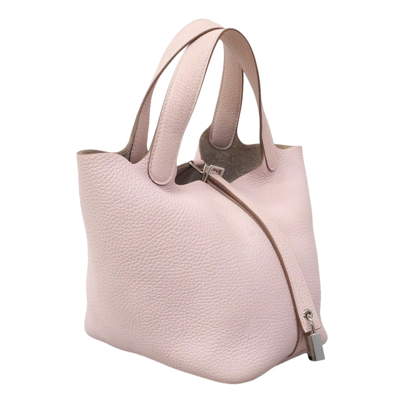 【6kc2716】エルメス ハンドバッグ ピコタンロックPM トリヨンクレマンス モーヴペール シルバー金具 W刻印【中古】レディース