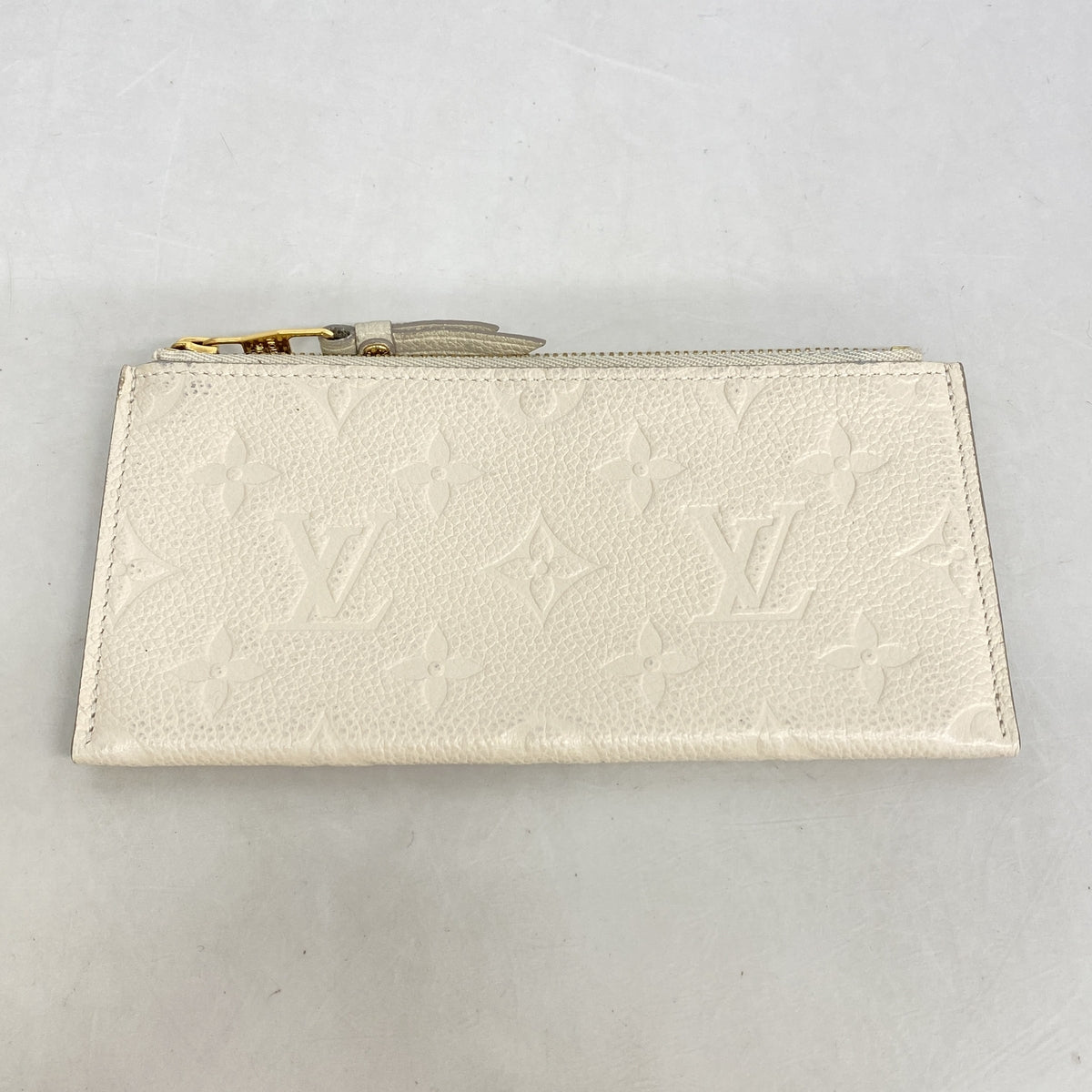 【6kc2737】ルイヴィトン 長財布 モノグラム・アンプラント ポルトフォイユキュリユーズ M60301 ネージュ【中古】レディース