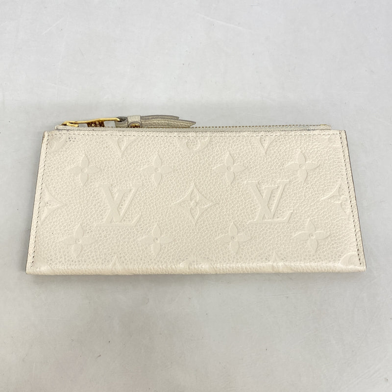 【6kc2737】ルイヴィトン 長財布 モノグラム・アンプラント ポルトフォイユキュリユーズ M60301 ネージュ【中古】レディース