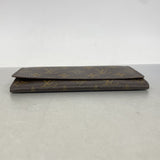 【6kc2743】ルイヴィトン 長札入れ モノグラム ポルト円3カルトクレディ M61818 ブラウン【中古】レディース