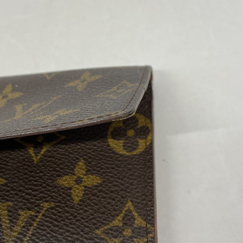【6kc2743】ルイヴィトン 長札入れ モノグラム ポルト円3カルトクレディ M61818 ブラウン【中古】レディース