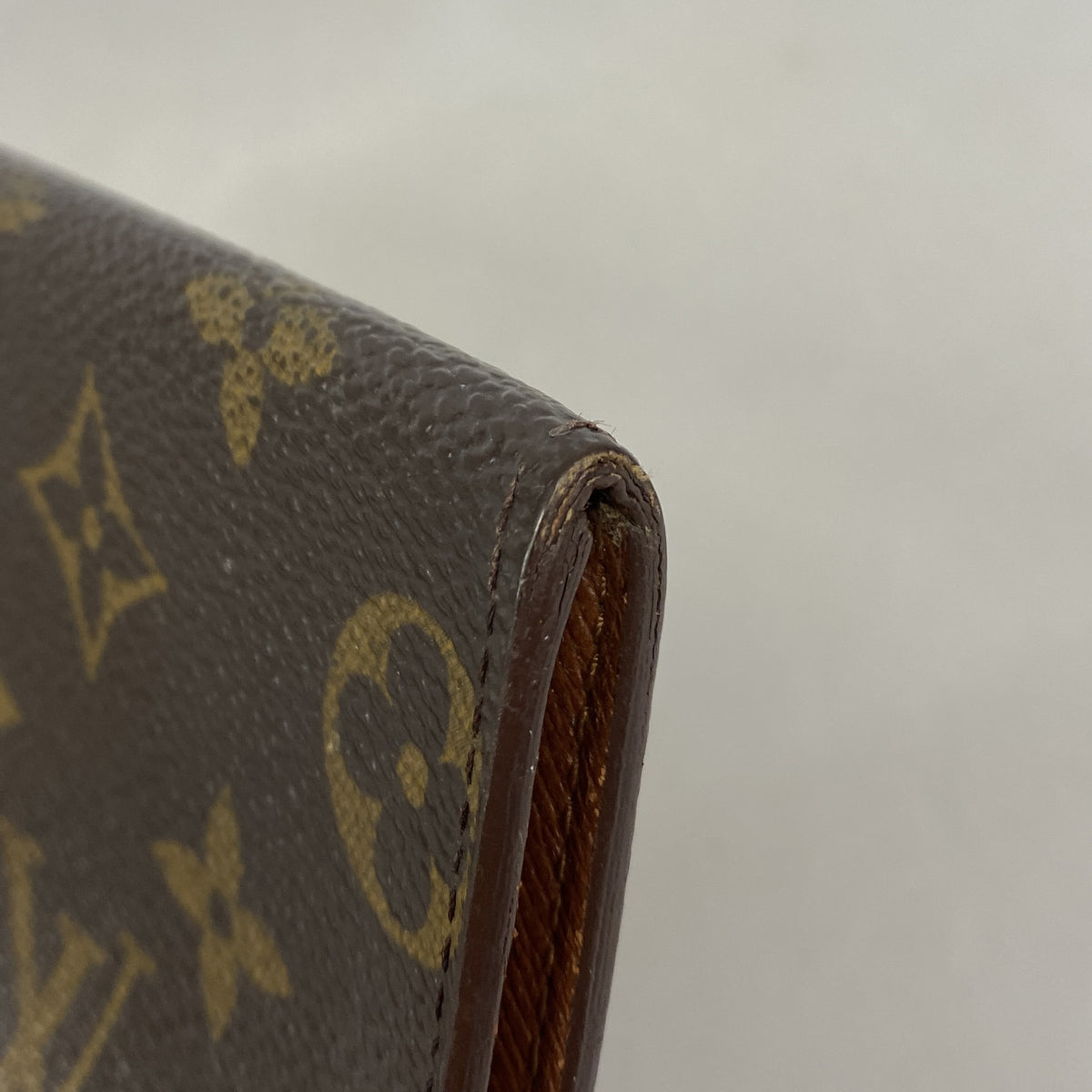 【6kc2743】ルイヴィトン 長札入れ モノグラム ポルト円3カルトクレディ M61818 ブラウン【中古】レディース