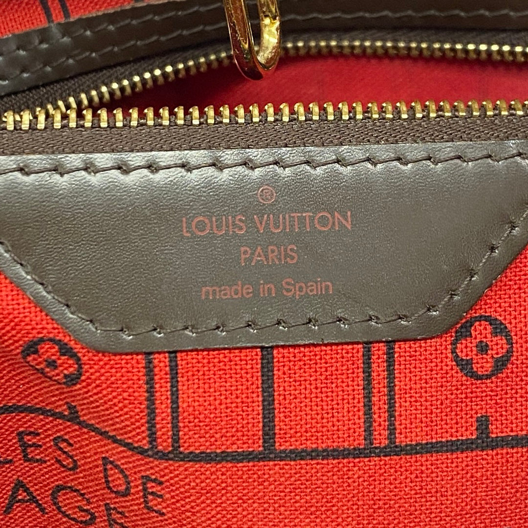 【6kc2751】ルイヴィトン トートバッグ ダミエ ネヴァーフルMM N51105 エベヌ【中古】レディース