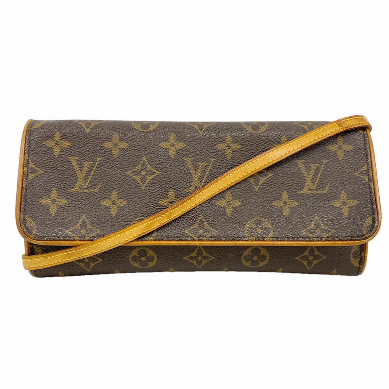 【6kc2755】ルイヴィトン ショルダーバッグ モノグラム ポシェットツインGM M51852 ブラウン【中古】レディース