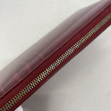 【6kc2759】カルティエ 長財布 ハッピーバースデー レザー レッド ゴールド金具【中古】レディース