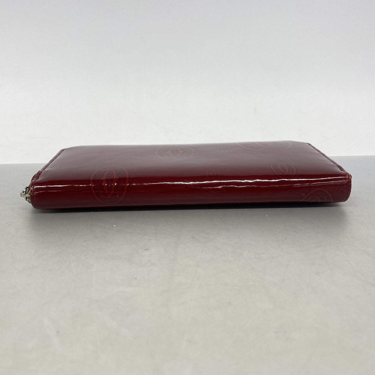 【6kc2759】カルティエ 長財布 ハッピーバースデー レザー レッド ゴールド金具【中古】レディース