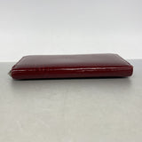 【6kc2759】カルティエ 長財布 ハッピーバースデー レザー レッド ゴールド金具【中古】レディース