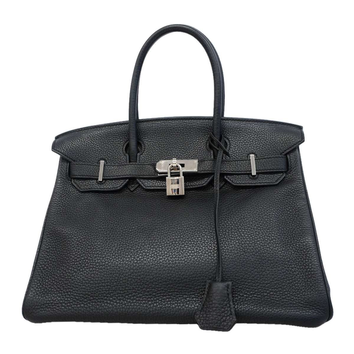 【6kc2761-h】エルメス ハンドバッグ バーキン30 トリヨンクレマンス ブラック シルバー金具 □K刻印【中古】レディース