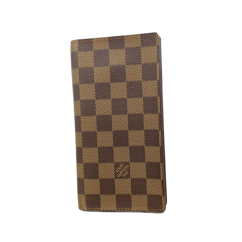 【6kc2769】ルイヴィトン 長札入れ ダミエ ポルトカルトクレディ N60825 エベヌ【中古】メンズ