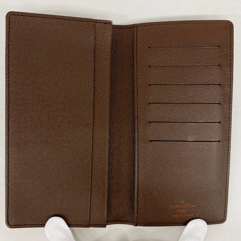 【6kc2769】ルイヴィトン 長札入れ ダミエ ポルトカルトクレディ N60825 エベヌ【中古】メンズ