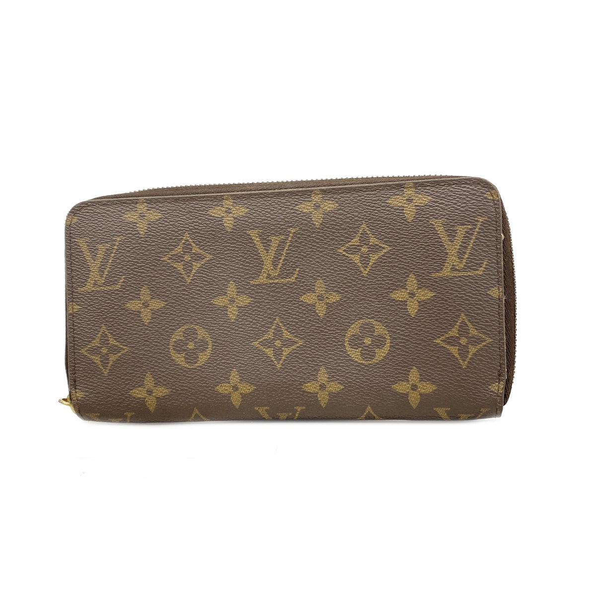 【6kc2770】ルイヴィトン 長財布 モノグラム ジッピーウォレット M41895 ブラウン フューシャ【中古】レディース