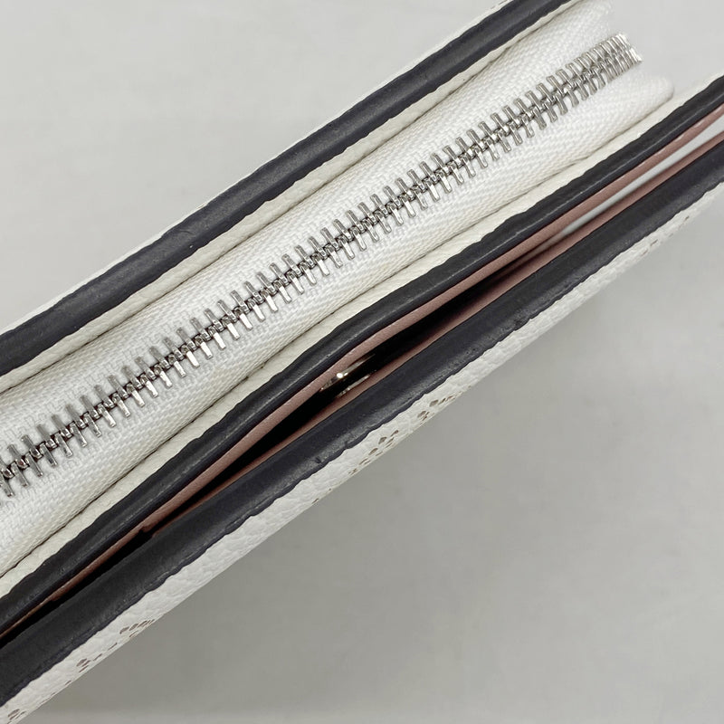 【6kc2771】ルイヴィトン 財布 マヒナ ポルトフォイユクレア M80554 ホワイト ピンク【中古】レディース