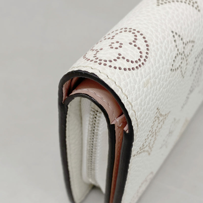【6kc2771】ルイヴィトン 財布 マヒナ ポルトフォイユクレア M80554 ホワイト ピンク【中古】レディース