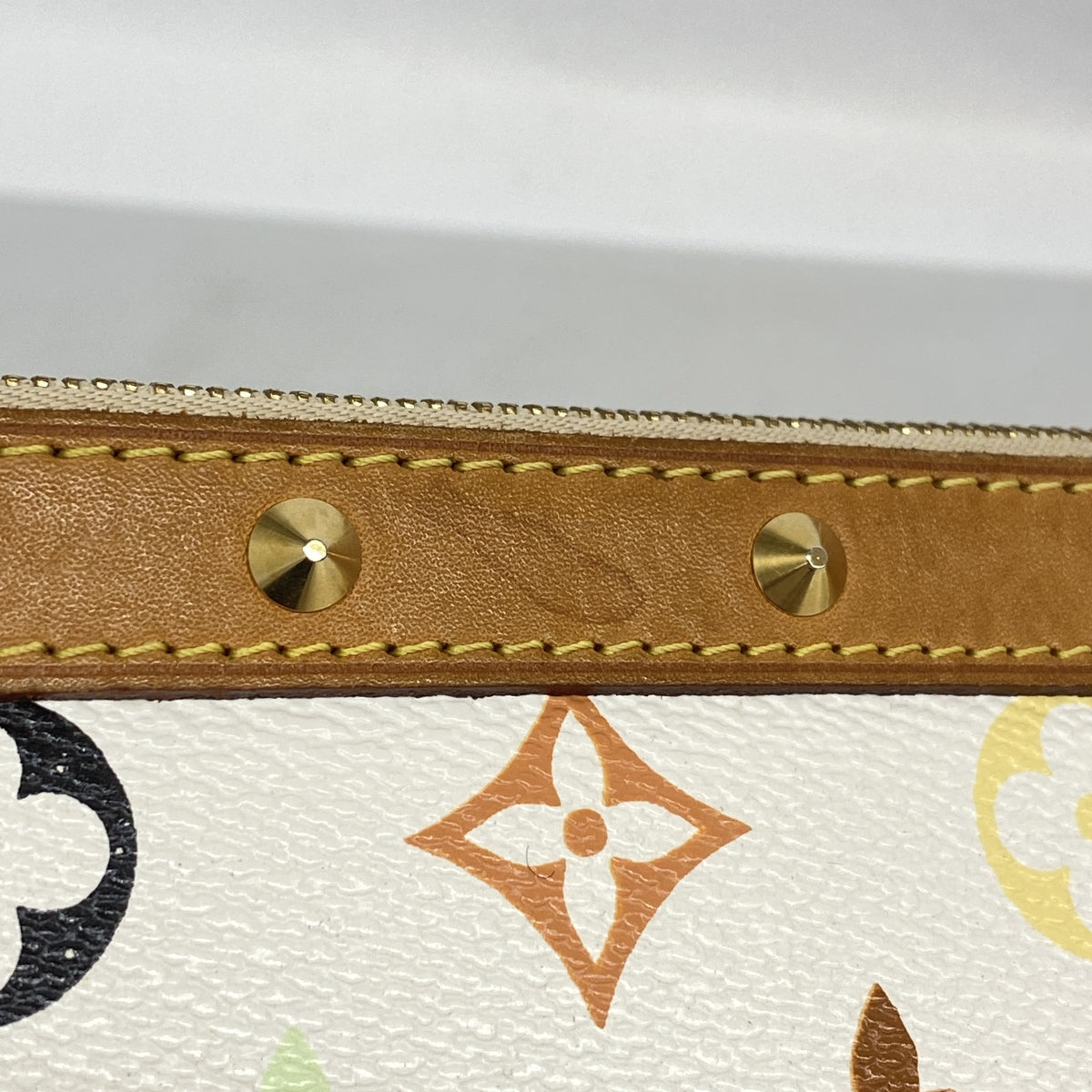 【6kc2798】ルイヴィトン ポーチ モノグラム・マルチカラー ポシェットアクセソワール M92649 ブロン【中古】レディース