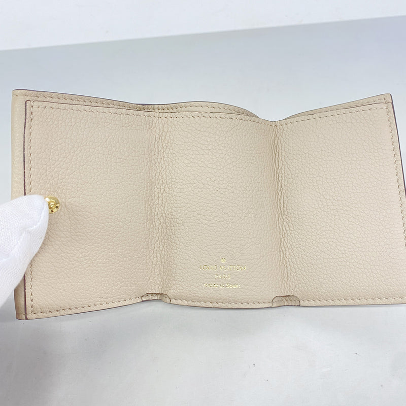 【6kc2807】ルイヴィトン 三つ折り財布 トリヨン ポルトフォイユロックミニ M69340 グレージュ【中古】レディース
