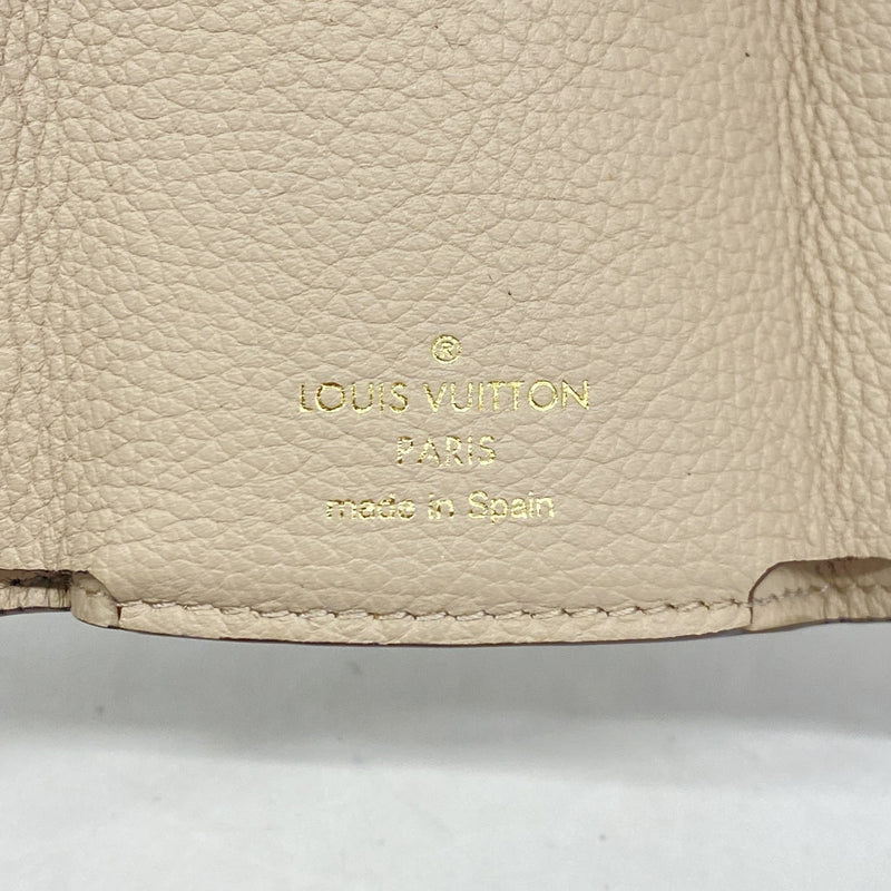 【6kc2807】ルイヴィトン 三つ折り財布 トリヨン ポルトフォイユロックミニ M69340 グレージュ【中古】レディース