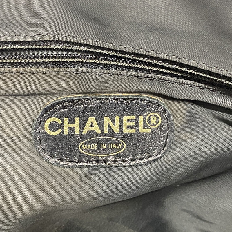 【6kc2808】シャネル トートバッグ キャビアスキン ブラック ゴールド金具【中古】レディース