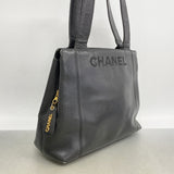 【6kc2808】シャネル トートバッグ キャビアスキン ブラック ゴールド金具【中古】レディース
