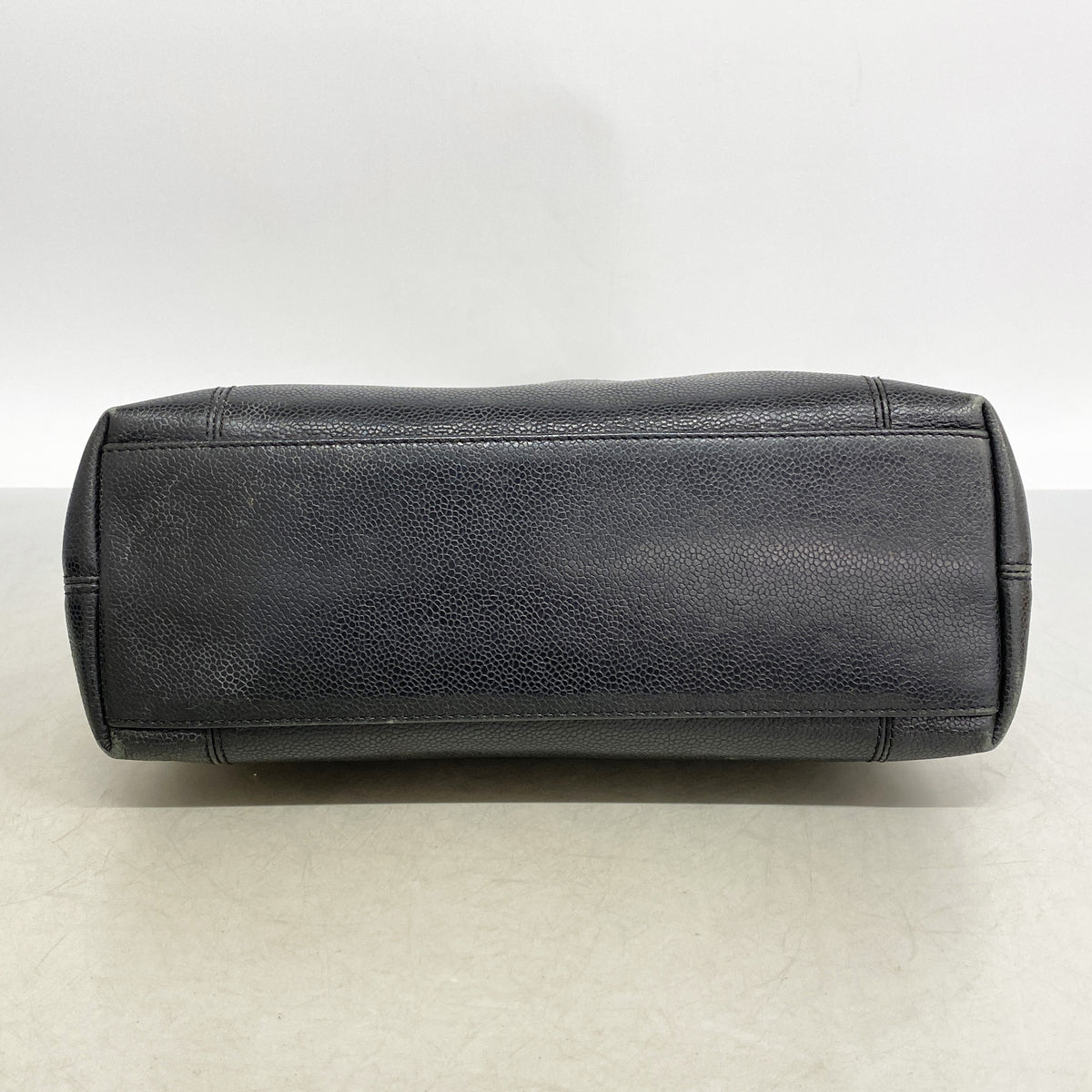 【6kc2808】シャネル トートバッグ キャビアスキン ブラック ゴールド金具【中古】レディース