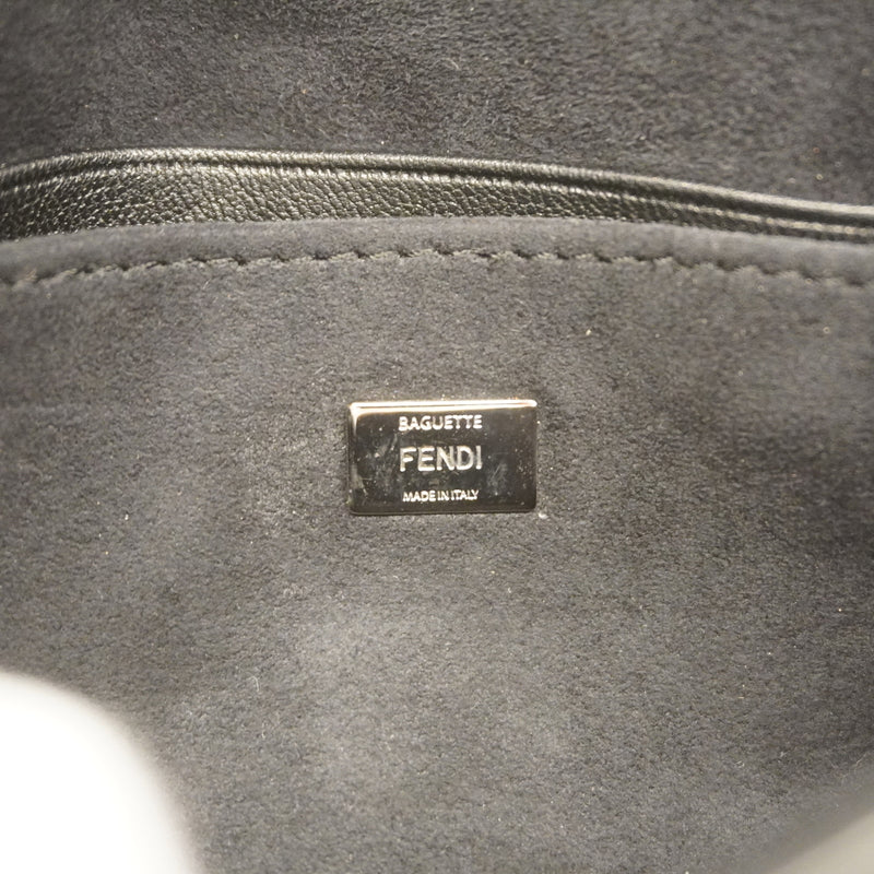 【6kc2818】フェンディ ショルダーバッグ モンスター マイクロバケット レザー ブラック シルバー金具【中古】レディース