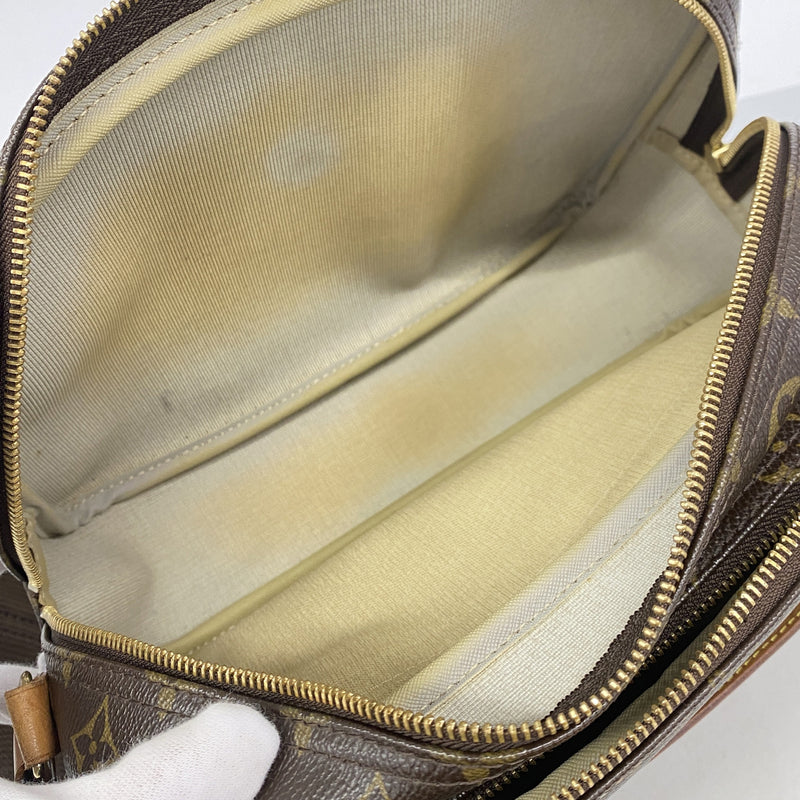 【6kc2852-h】ルイヴィトン ショルダーバッグ モノグラム リポーターPM M45254 ブラウン【中古】レディース