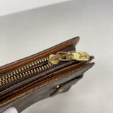 【6kc2854-h】ルイヴィトン 財布 モノグラム コンパクトジップ M61667 ブラウン【中古】レディース