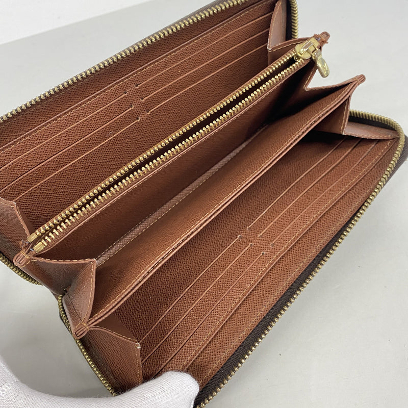 【6kc2856-h】ルイヴィトン 長財布 モノグラム ジッピーウォレット M42616 ブラウン【中古】メンズ レディース ユニセックス