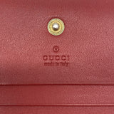 【6kc2858】グッチ 財布 GGスプリーム チェリー 476050 PVC ブラウン レッド ゴールド金具【中古】レディース