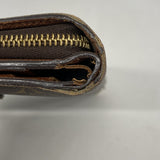 【6kc2865】ルイヴィトン 財布 モノグラム コンパクトジップ M61667 ブラウン【中古】レディース