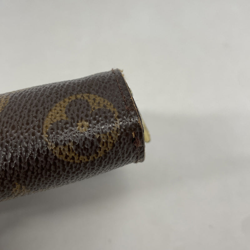 【6kc2865】ルイヴィトン 財布 モノグラム コンパクトジップ M61667 ブラウン【中古】レディース