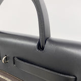 【6kc2870】エルメス ハンドバッグ エールバッグジップPM トワルオフィシエ ブラック ブラウン シルバー金具 D刻印 2wayバッグ【中古】レディース